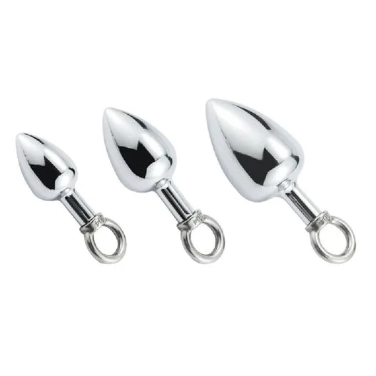 Stainless Steel Ring with Cock Set Anal 4663 DiscreetChoice Hook 0603